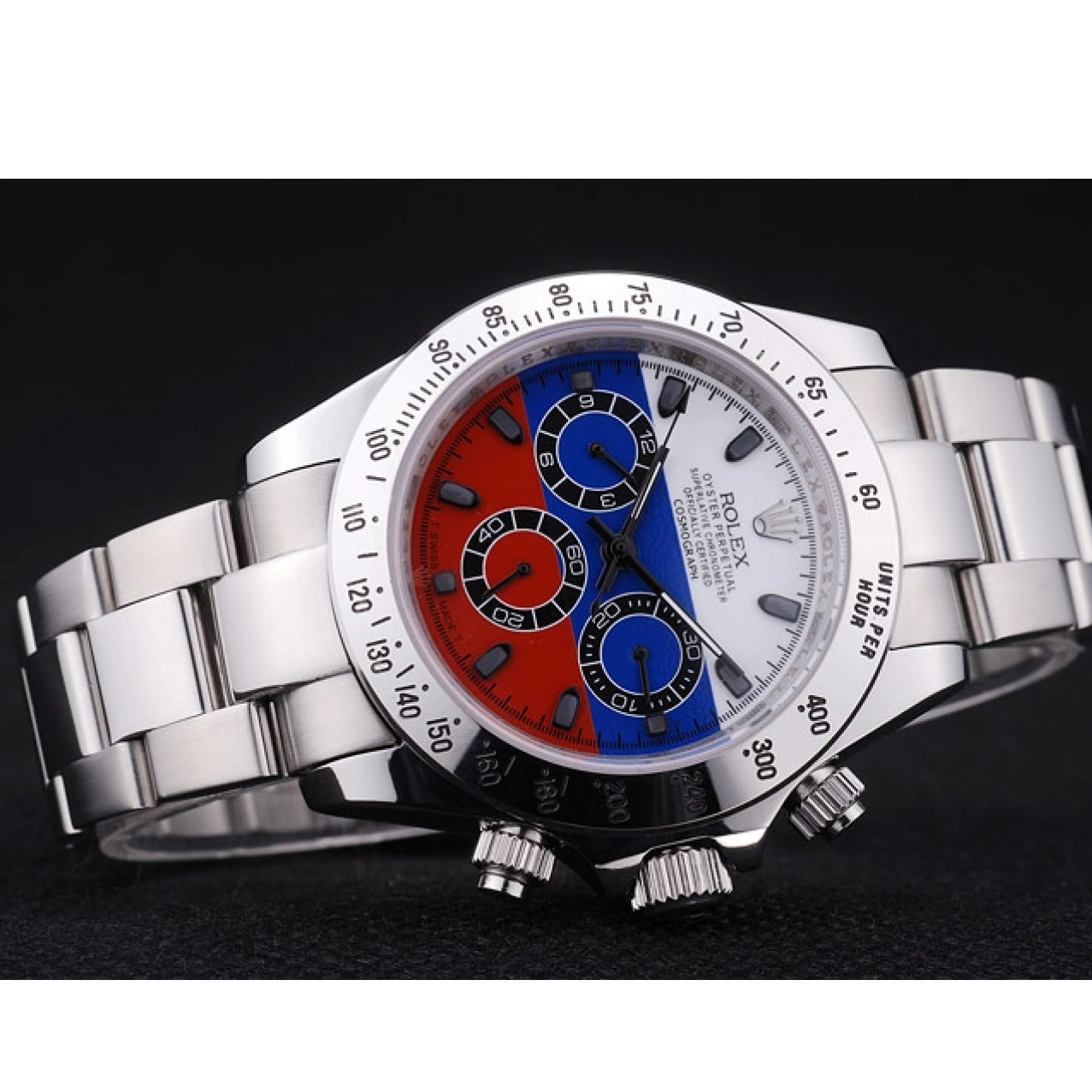 MiroTime 0730 Rolex Cosmograph Daytona Silver Bracelet Russian Flag Dial 7473